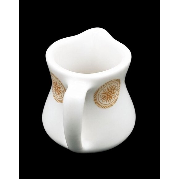 Shenango China Creamer Handle Gold Medallion Star Pattern Vintage 2.75" 1970s - Picture 12 of 14